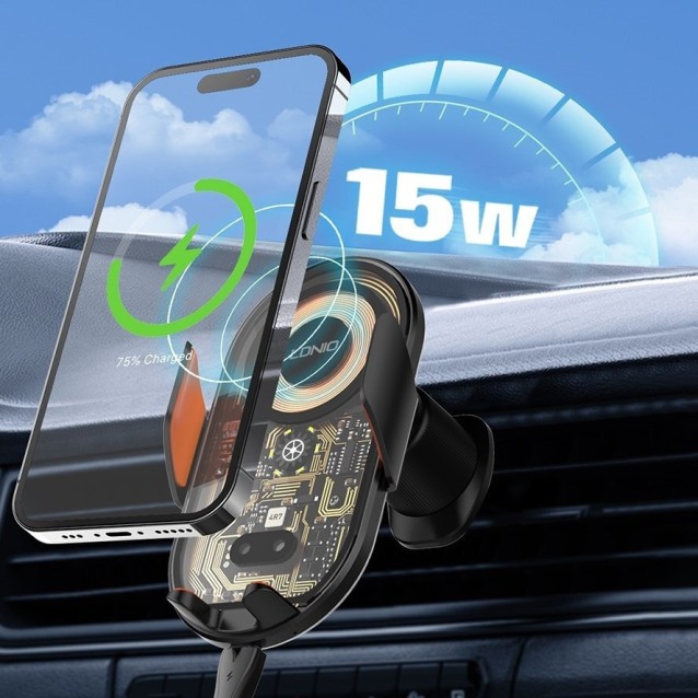 LDNIO ασύρματος φορτιστής & βάση smartphone αυτοκινήτου MA30, 15W, μαύρο