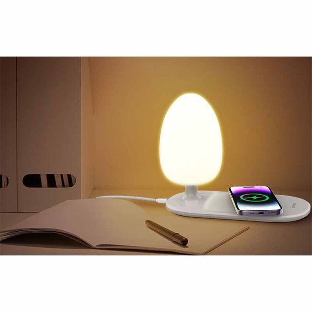 LDNIO ασύρματος φορτιστής Y3 με φωτιστικό, 15W, λευκός