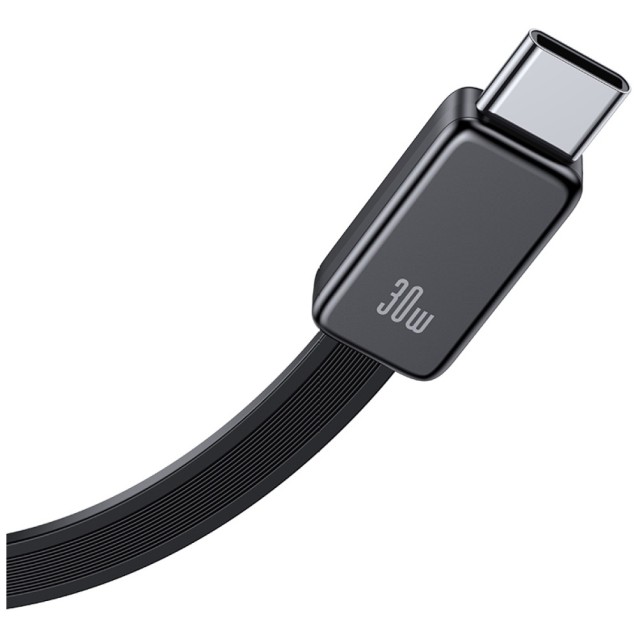 USAMS φορτιστής τοίχου CC296 με καλώδιο, USB & USB-C, 30W, μαύρος