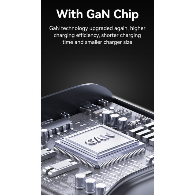 USAMS φορτιστής τοίχου CC265, USB & 2x USB-C, 67W, GaN, μαύρος