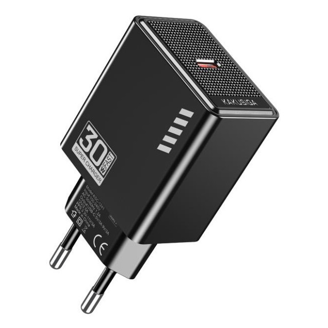 KAKUSIGA φορτιστής τοίχου KSC-1241, USB-C, 30W, μαύρος