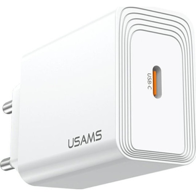 USAMS φορτιστής τοίχου CC325, USB-C, 20W, λευκός