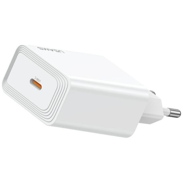 USAMS φορτιστής τοίχου CC329, USB-C, 30W, λευκός