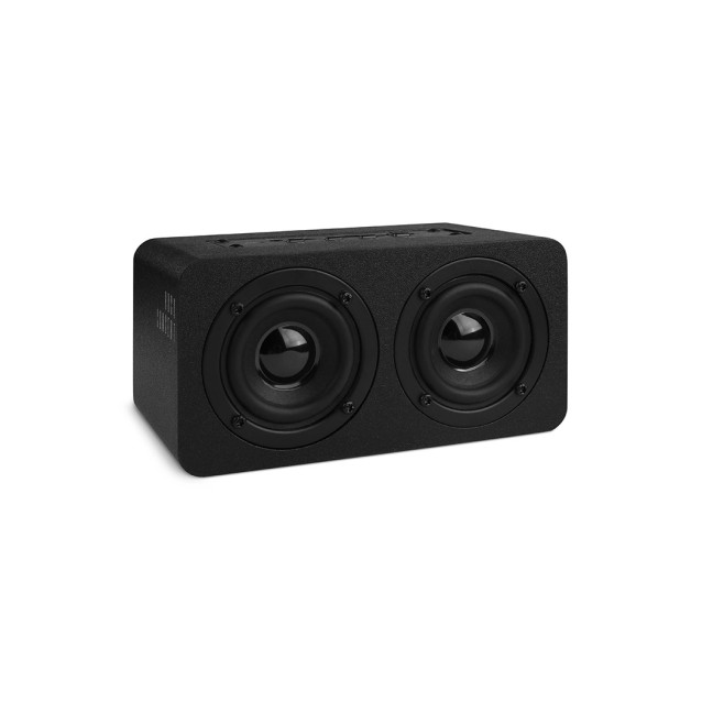 Ξύλινο φορητό bluetooth ηχείο σε total black χρώμα, 10W.
