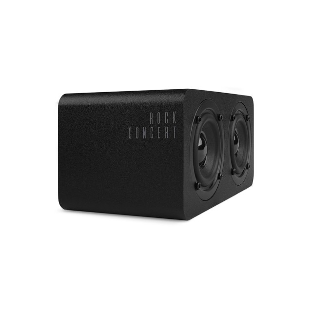 Ξύλινο φορητό bluetooth ηχείο σε total black χρώμα, 10W.