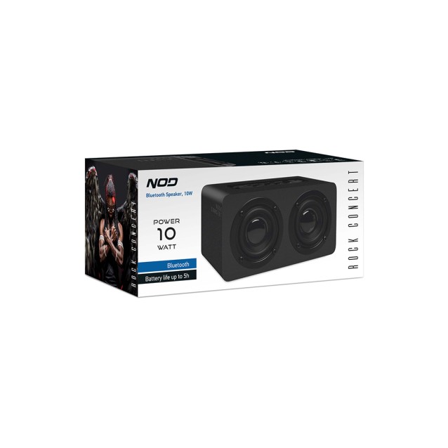 Ξύλινο φορητό bluetooth ηχείο σε total black χρώμα, 10W.