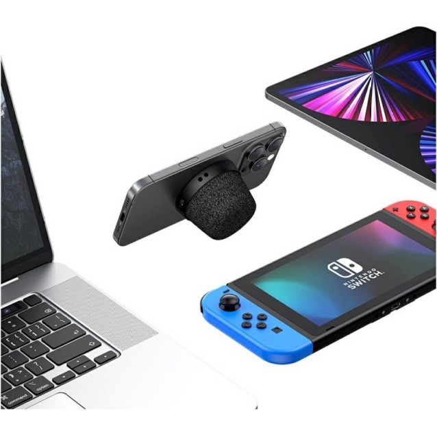 USAMS μίνι φορητό ηχείο YX016, μαγνητικό, 3W, Bluetooth, 700mAh, μαύρο