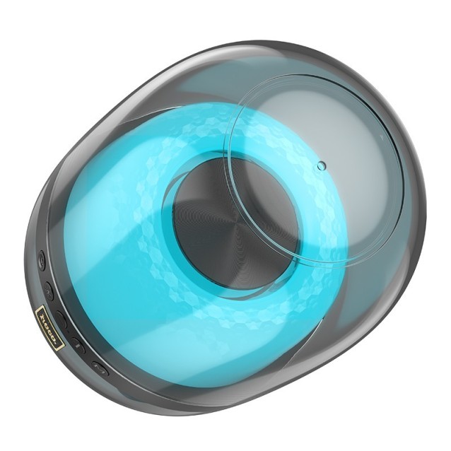 Φορητό Ηχείο Wireless Hoco BS58 Crystal BT 5.1 1800mAh 10W με USB & Micro SD 360° LED Φωτισμό Μαύρο