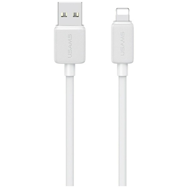 USAMS καλώδιο Lightning σε USB US-SJ694, 2.4A, 480Mbps, 2m, λευκό