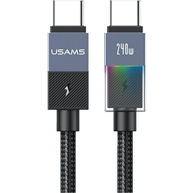 USAMS καλώδιο USB-C SJ775, 240W, 480Mbps, 1.2m, μαύρο