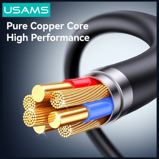 USAMS καλώδιο USB-C σε USB SJ777, 3A, 480Mbps, 1m, μαύρο