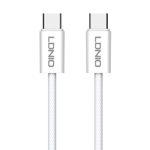 LDNIO καλώδιο USB-C iP-901c, 65W, 480Mbps, 1m, λευκό