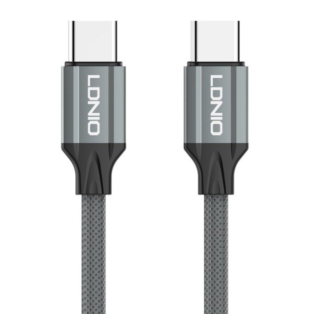 LDNIO καλώδιο USB-C iP-441c, 65W, 480Mbps, 1m, γκρι