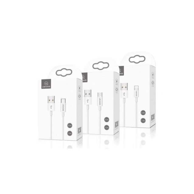 USAMS καλώδιο USB-C σε USB US-SJ285, 2A, 1m, λευκό