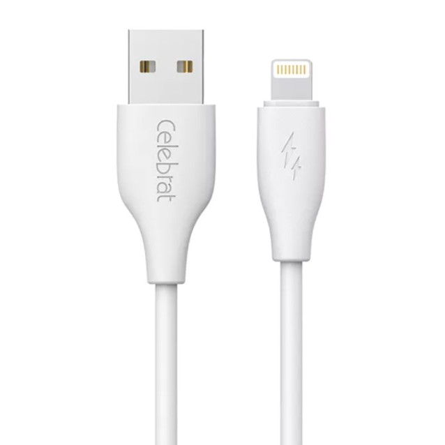 CELEBRAT καλώδιο Lightning σε USB CB-31, 15W, 480Mbps, 1m, λευκό