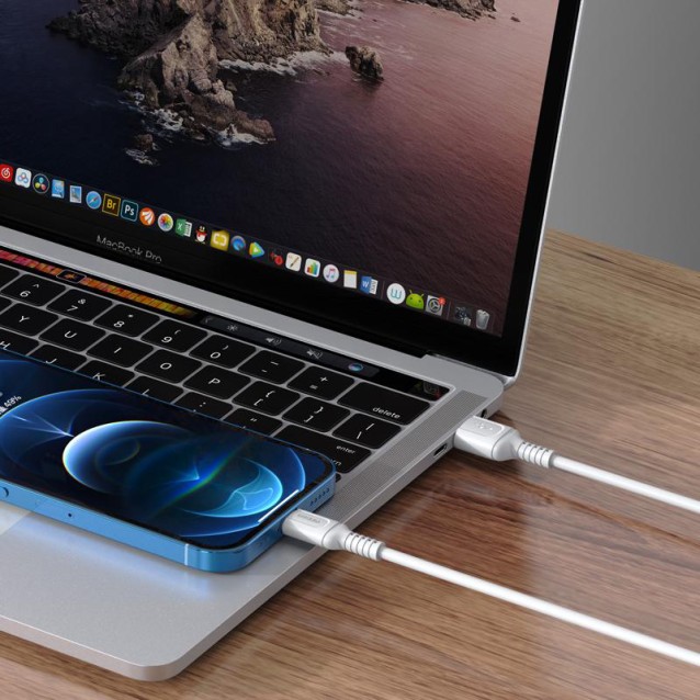 KAKUSIGA καλώδιο Lightning σε USB KSC-805, 12W, 480Mbps, 1m, λευκό