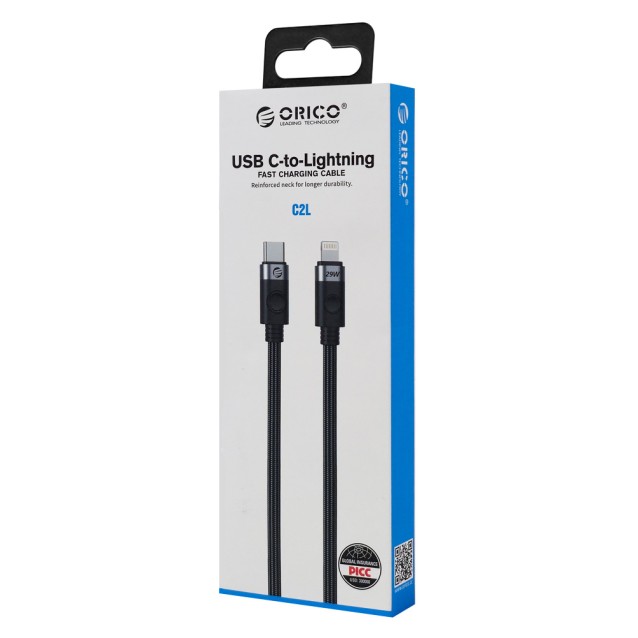 ORICO καλώδιο Lightning σε USB-C C2L, 29W, 480Mbps, 1m, μαύρο
