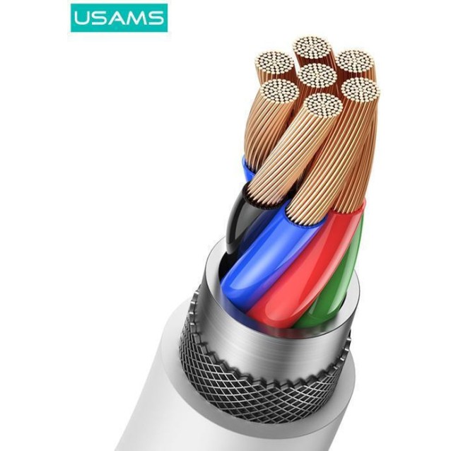 USAMS καλώδιο micro USB σε USB US-SJ607, 2A, 1m, λευκό