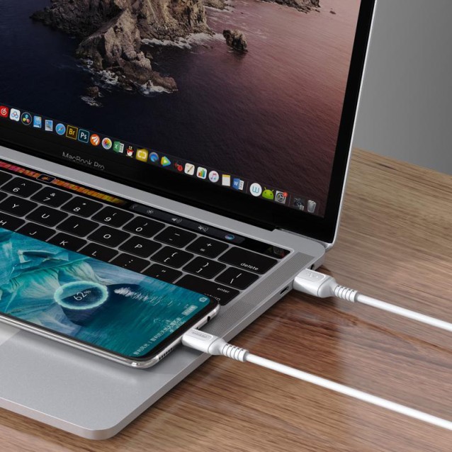 KAKUSIGA καλώδιο micro USB σε USB KSC-805, 12W, 480Mbps, 1m, λευκό