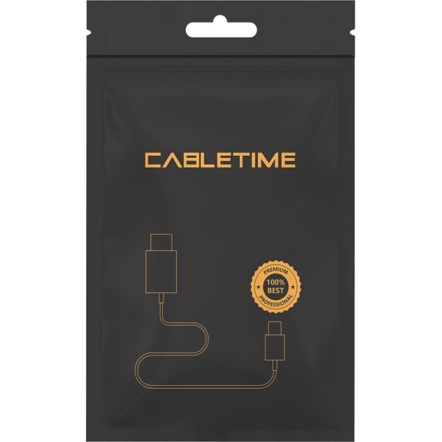 CABLETIME καλώδιο USB-C σε USB CMAMN, 3A, 5Gbps, 3m, μαύρο