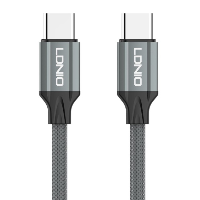 LDNIO καλώδιο USB-C σε USB-C LC442C, 65W PD, 2m, γκρι LDNIO καλώδιο USB-C σε USB-C LC442C, 65W PD, 2m, γκρι
