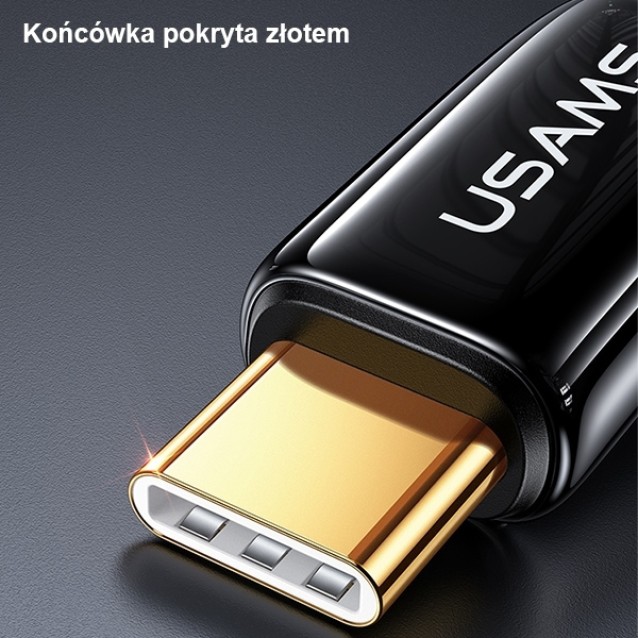 USAMS καλώδιο USB-C σε USB-C US-SJ580, 240W PD 3.1, 480Mbps, 1.2m, μαύρο