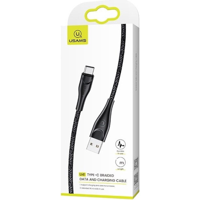 USAMS καλώδιο USB-C σε USB US-SJ392, 2A, 1m, μαύρο