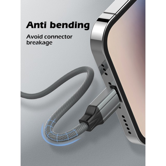 LDNIO καλώδιο USB-C σε USB-C LC441C, 65W PD, 1m, γκρι