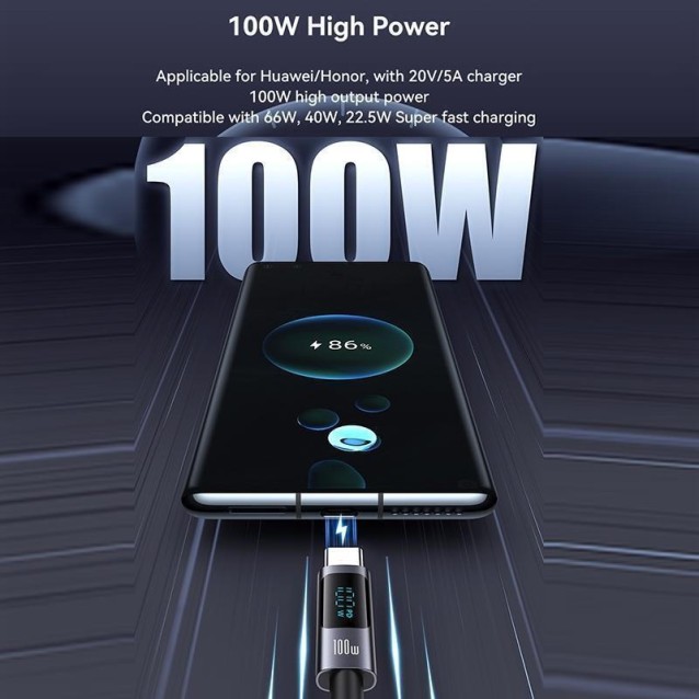 USAMS καλώδιο USB-C σε USB-C US-SJ671, 100W, 480Mbps, 1.2m, μαύρο
