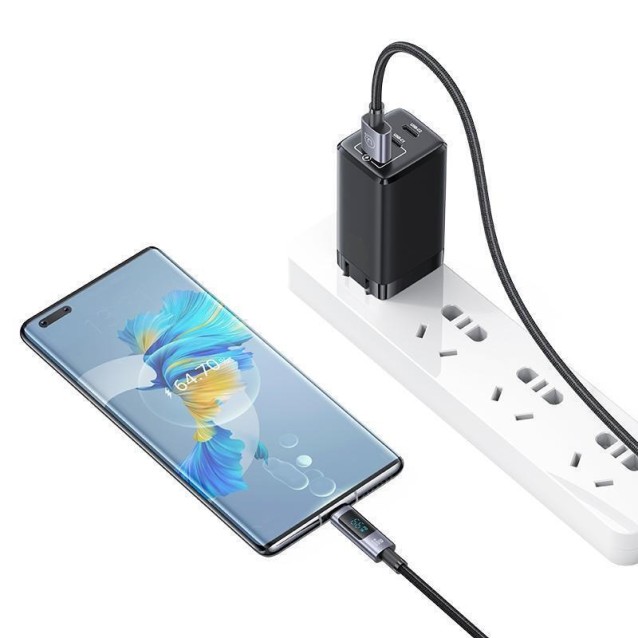 USAMS καλώδιο USB-C σε USB US-SJ673, 66W, 480Mbps, 1.2m, μαύρο