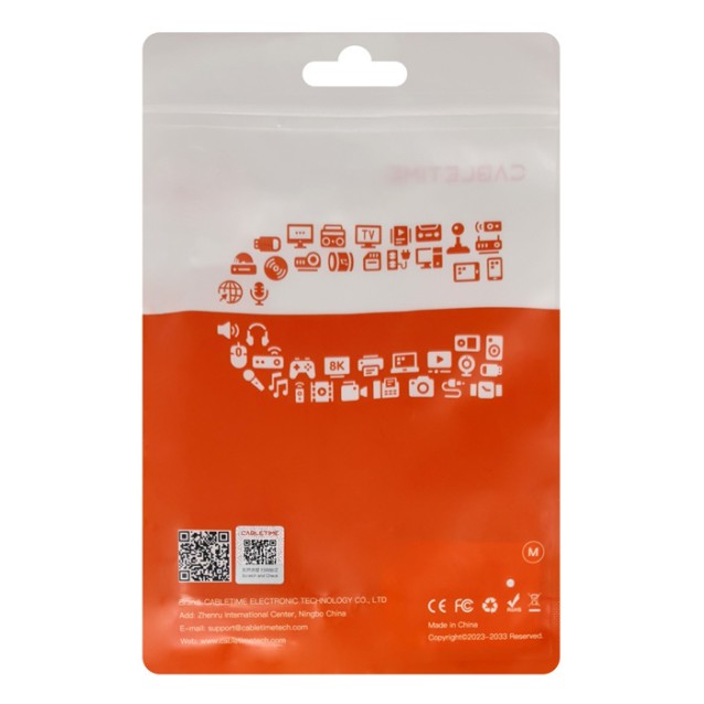 CABLETIME καλώδιο USB-C CT-CM240-ZSO1, 240W, 480Mbps, 1m, πορτοκαλί