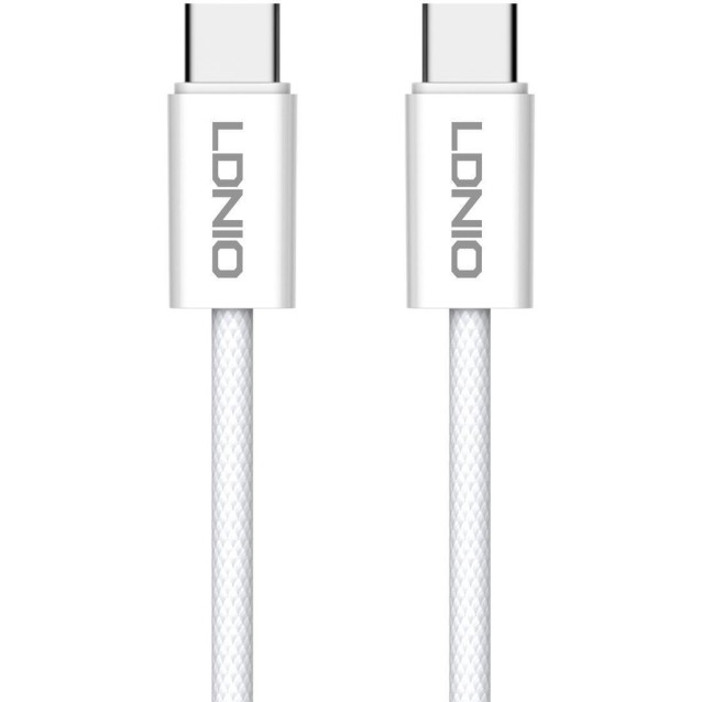 LDNIO καλώδιο USB-C LC901C, 65W PD, 480Mbps, 1m, λευκό