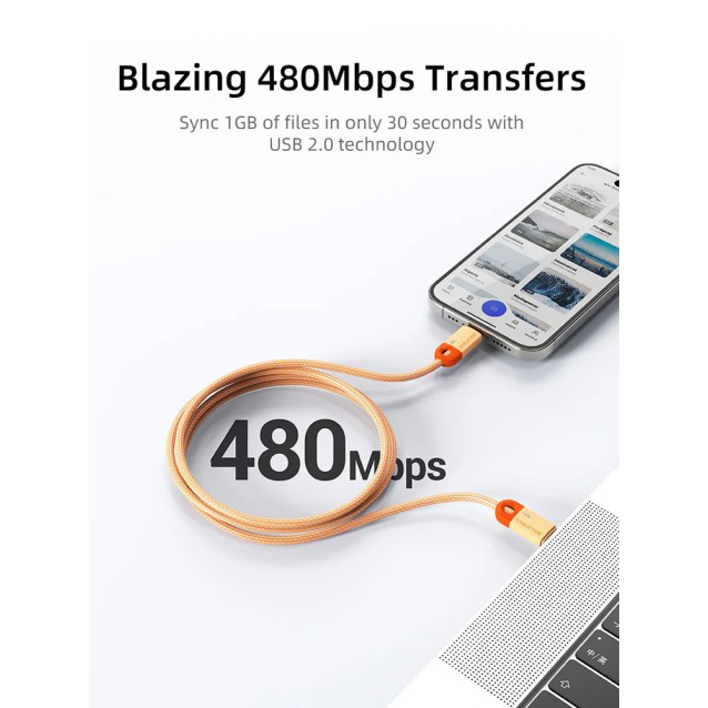 CABLETIME καλώδιο USB-C CT-CM60-PBW, 60W PD, 480Mbps, 1m, μαύρο