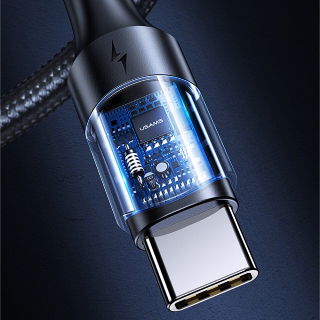 USAMS καλώδιο USB-C US-SJ526, 100W/5A, PD, 3m, μαύρο