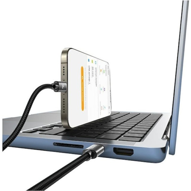 USAMS καλώδιο USB-C SJ769, 60W, 480Mbps, 1m, μαύρο