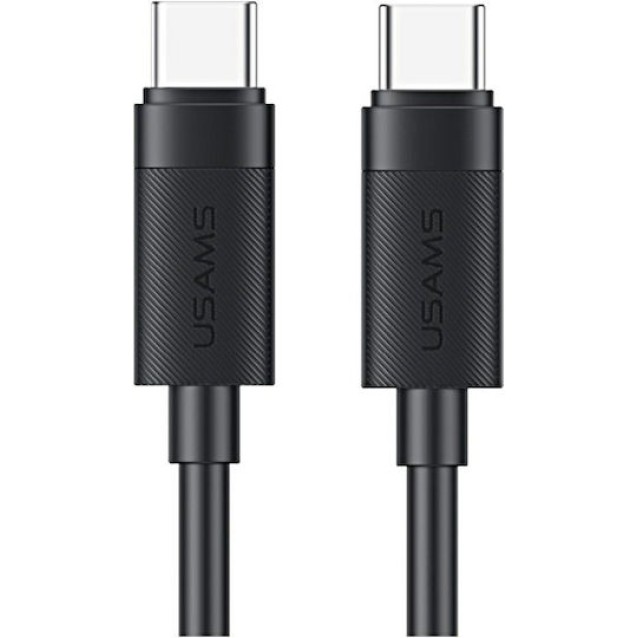 USAMS καλώδιο USB-C SJ780, 60W, 480Mbps, 1m, μαύρο USAMS καλώδιο USB-C SJ780, 60W, 480Mbps, 1m, μαύρο