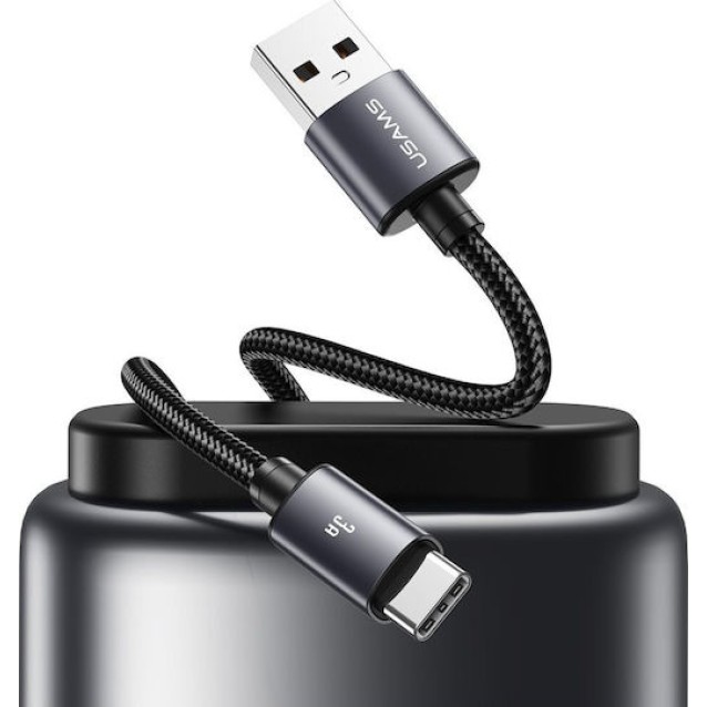 USAMS καλώδιο USB-C σε USB SJ767, 3A, 480Mbps, 1m, μαύρο