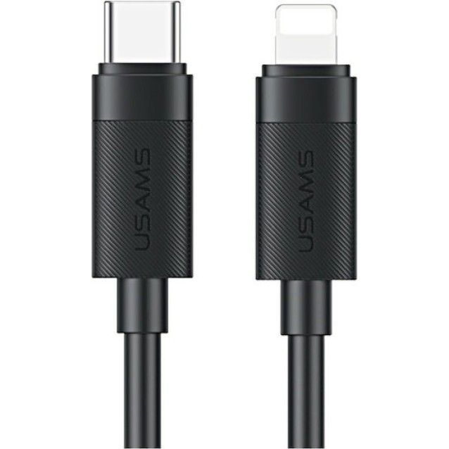 USAMS καλώδιο Lightning σε USB-C SJ781, 30W, 480Mbps, 1m, μαύρο USAMS καλώδιο Lightning σε USB-C SJ781, 30W, 480Mbps, 1m, μαύρο