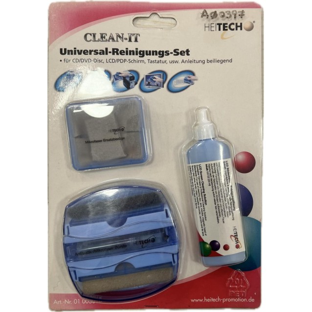 HEITECH 01003018 3-σε-1 σετ καθαρισμού CD/DVD-DISK,LCD/LED 20ml.