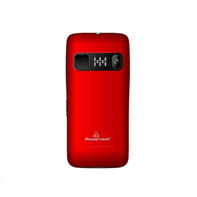 POWERTECH Κινητό Τηλέφωνο Sentry Eco PTM-25, SOS Call, με φακό, κόκκινο