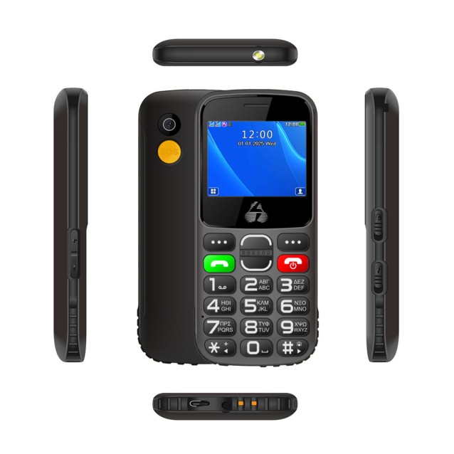 POWERTECH κινητό τηλέφωνο Sentry Eco II, 2.31", dual SIM, με κάμερα, μαύρο