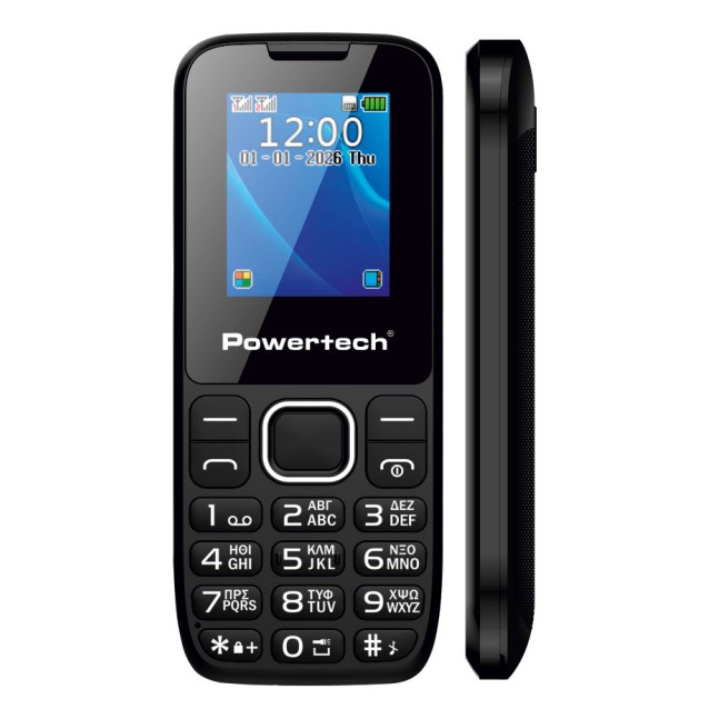 POWERTECH κινητό τηλέφωνο Milly Small III, 1.77", dual SIM, με κάμερα, μαύρο
