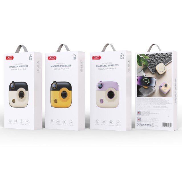 XO PR233 ΑΣΥΡΜΑΤΟ ΜΑΓΝΗΤΙΚΟ POWERBANK 15W + PD20W , 10000mAh , ΜΑΥΡΟ