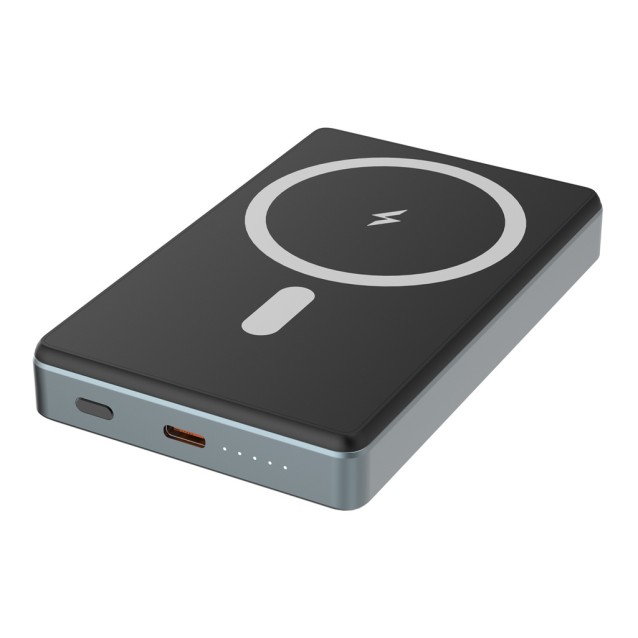 POWERTECH power bank PT-1377, 10000mah, magnetic wireless, 20W, γκρι