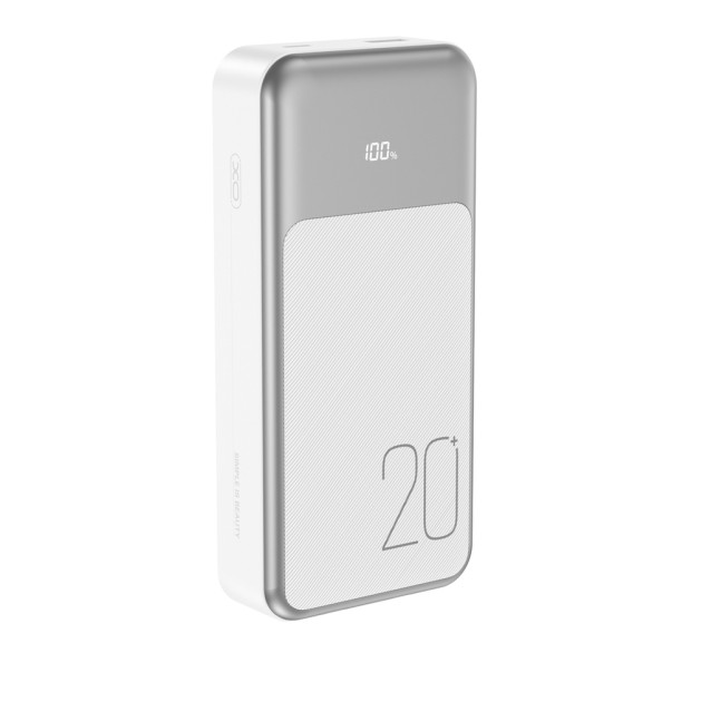 XO PR249 POWERBANK PD 20W + QC 22.5W ΜΕ ΕΝΣΩΜΑΤΩΜΕΝΟ ΚΑΛΩΔΙΟ TYPE-C ΚΑΙ LIGHTNING , ΟΘΟΝΗ, 20000mAh , ΜΑΥΡΟ