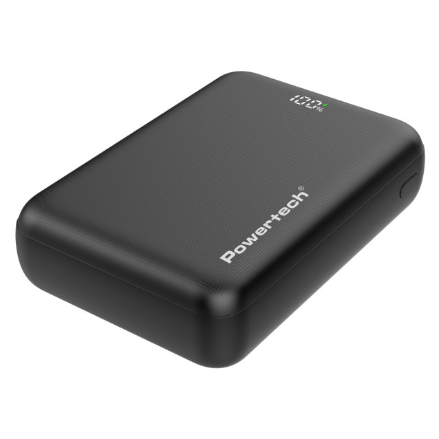 POWERTECH power bank PT-1503 με οθόνη, 20000mah, 22.5W, μαύρο