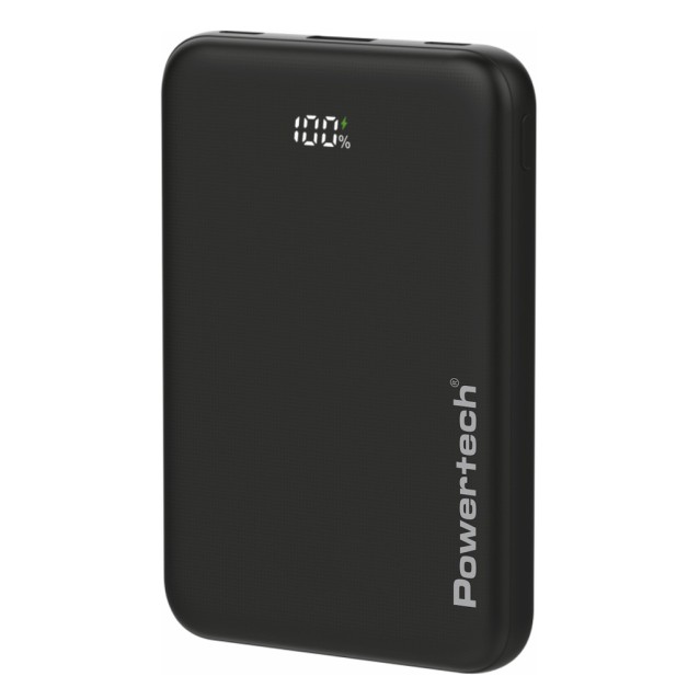 POWERTECH power bank PT-1502 με οθόνη, 10000mAh, 22.5W, μαύρο