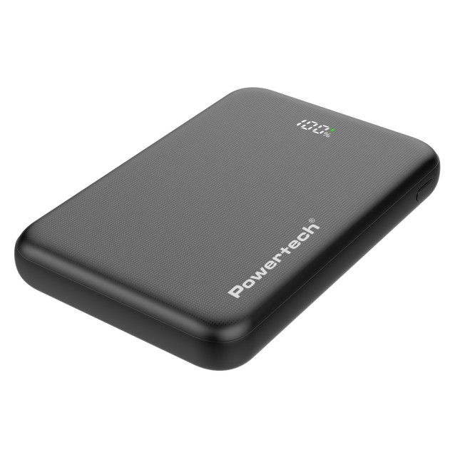 POWERTECH power bank PT-1502 με οθόνη, 10000mAh, 22.5W, μαύρο