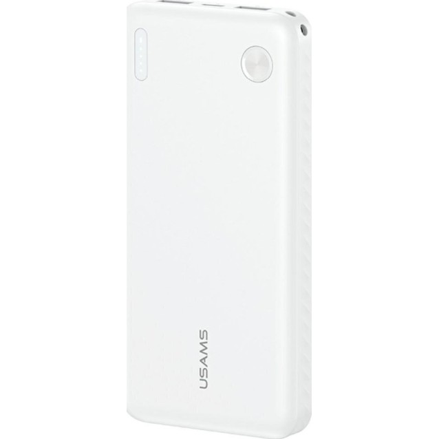 USAMS power bank CD253, 2x θύρες εξόδου, 10000mAh, 10W, λευκό