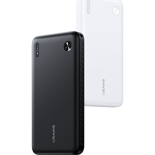 USAMS power bank CD253, 2x θύρες εξόδου, 10000mAh, 10W, λευκό